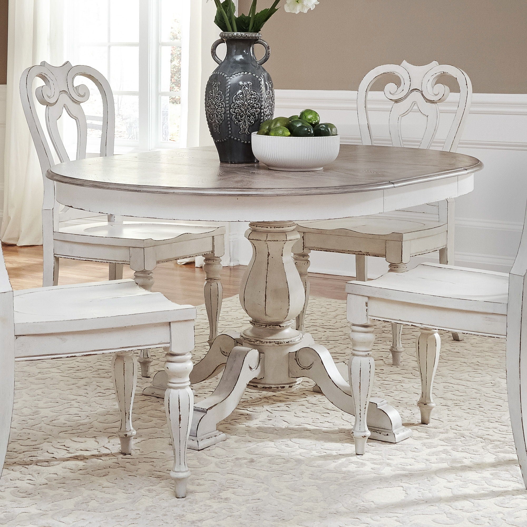 Liberty Furniture Magnolia Manor – Pedestal Table – White