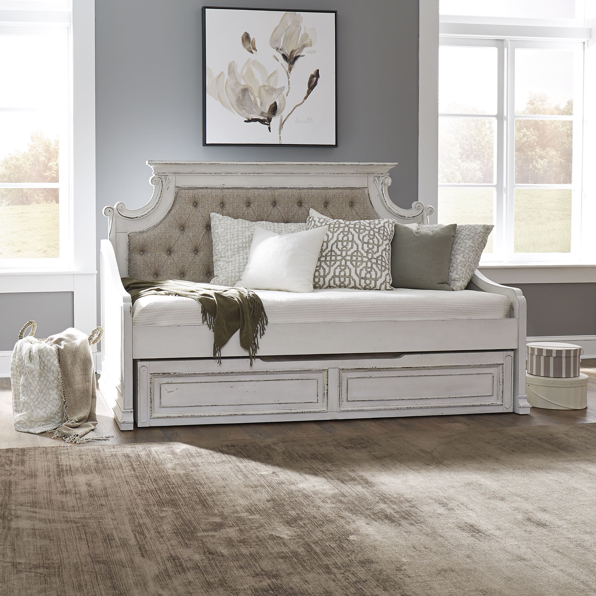 Liberty Furniture Magnolia Manor – Twin Daybed With Trundle – White