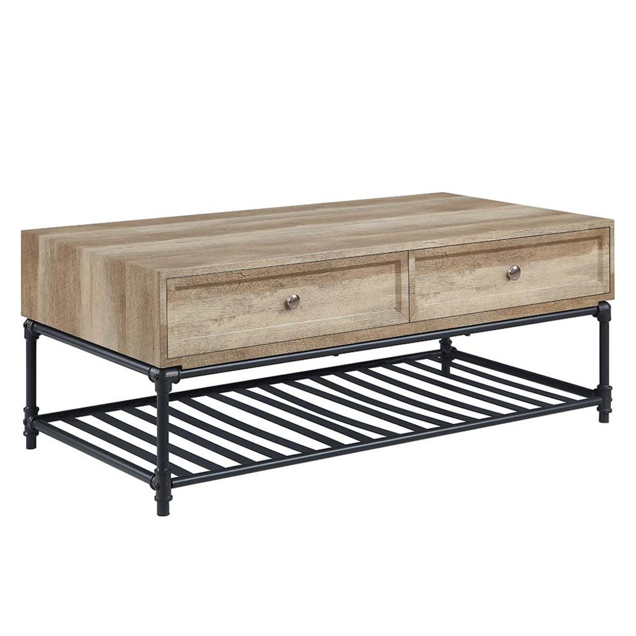 Brantley – Coffee Table – Oak & Sandy Black Finish