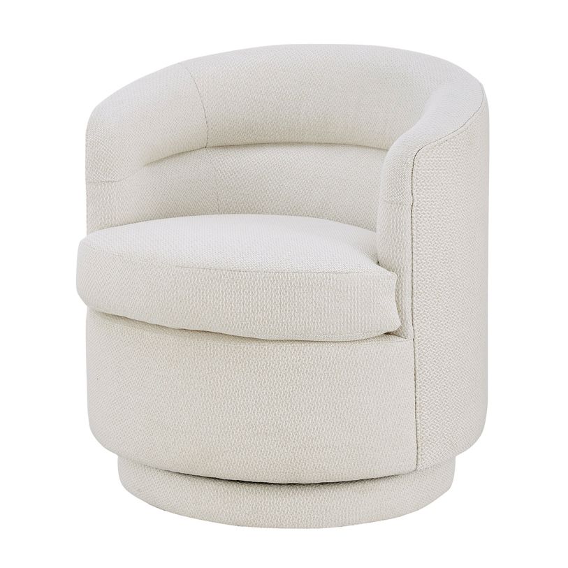 NPD Rachel Fabric Swivel Accent Arm Chair, Cardiff Cream 1250053-276