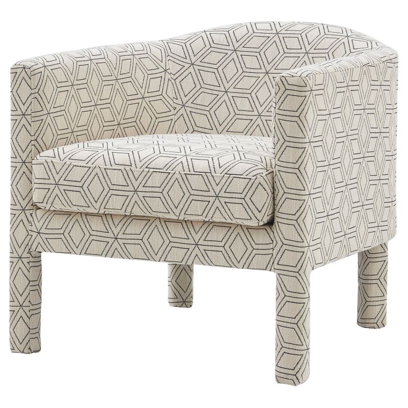 NPD Jennifer Fabric Accent Arm Chair, Geo Diamond 1900172-GD