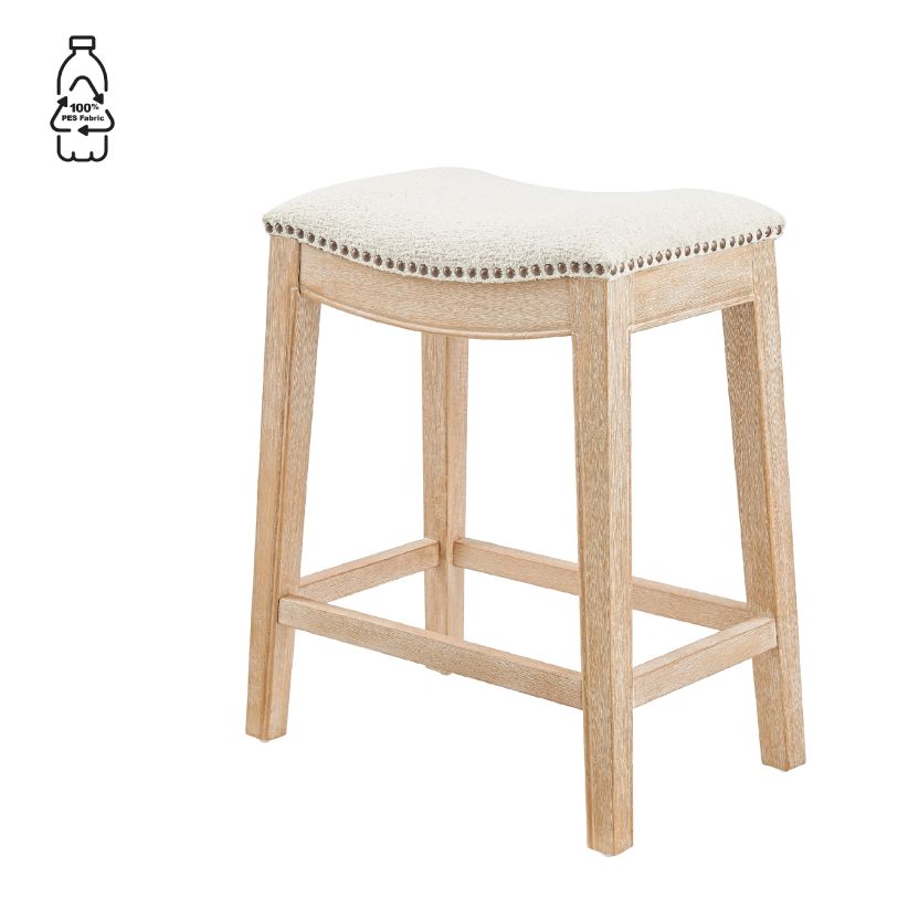 NPD Elmo KD Fabric Counter Stool, Palladian Beige 3900089-613 CLOSEOUT