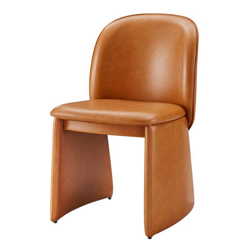 NPD Shelby PU Dining Side Chair, Moza Caramel (Set of 2) 4400078-647