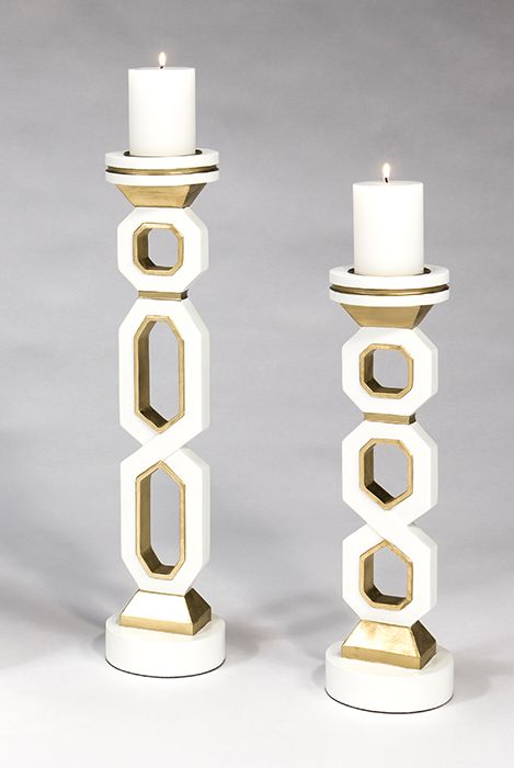 Artmax Candle Holder (Left Image) in White 4452-CSH