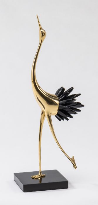 Artmax Sculpture Swan Dance I in Gold 4491-PFH