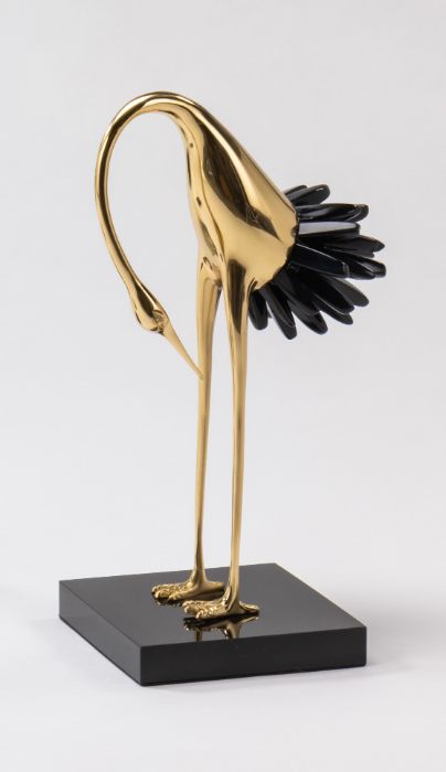 Artmax Sculpture Swan Dance III in Gold 4491-PFS