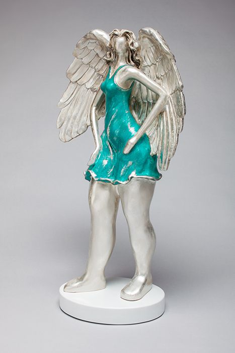 Artmax Sculpture Angel Of Guidance II in Silver 4501-PF3