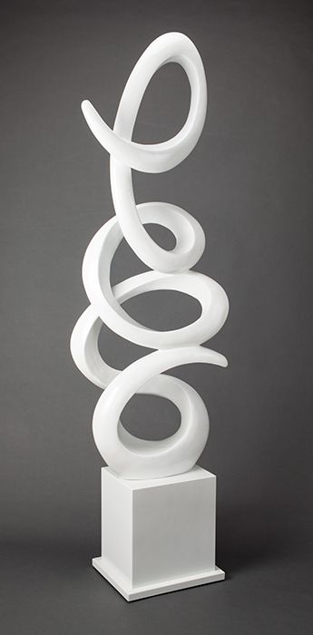 Artmax Floor Sculpture in White 4507-AD1