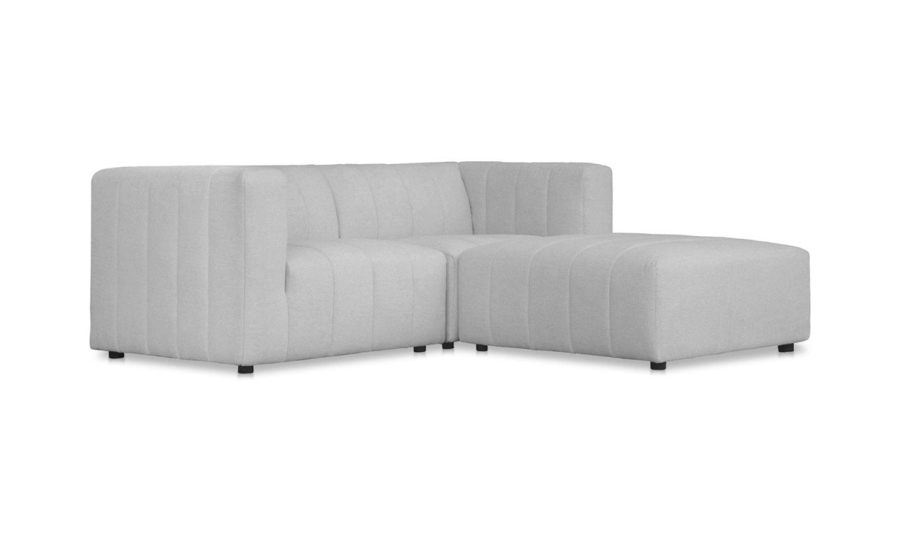 Moe’s Home Collection 3pc Lyric Nook Modular Sectional in Oatmeal