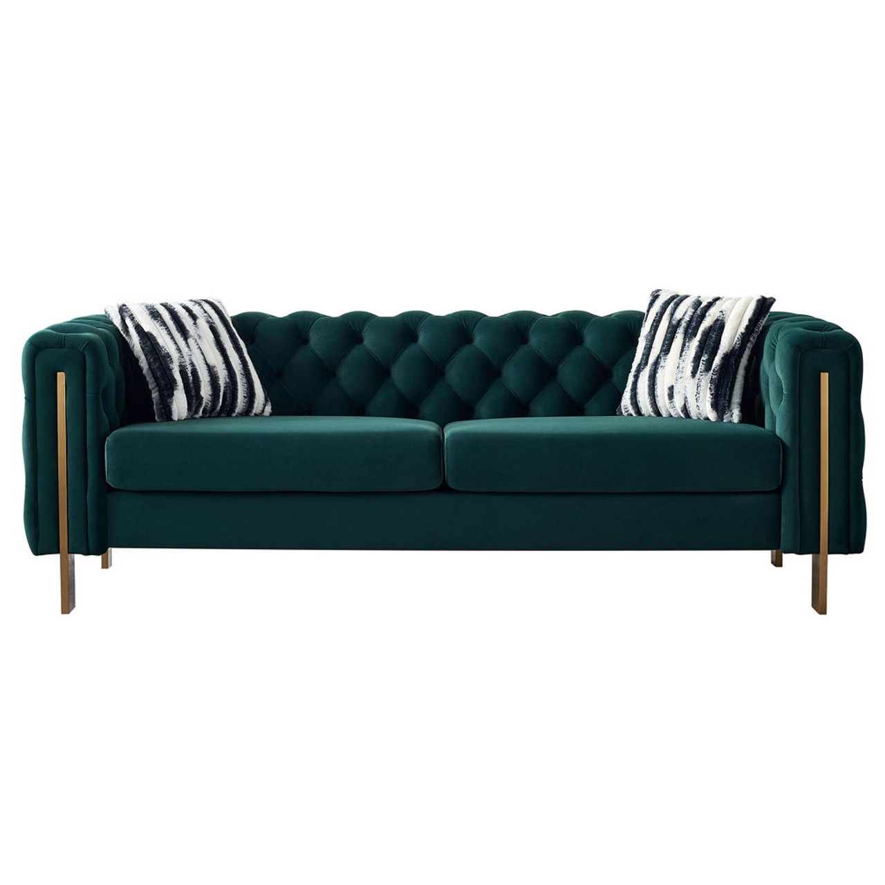 Chesterfield – Modern Tufted Velvet Living Room Sofa, 84.25”W Couch