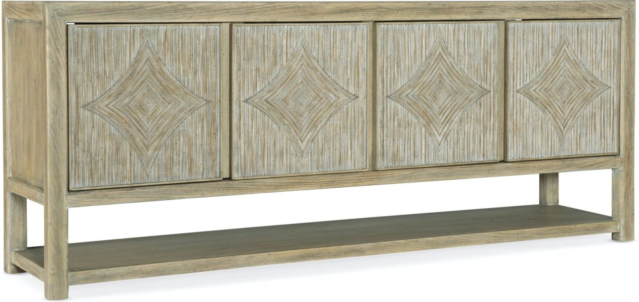 Hooker Furniture Surfrider Entertainment Console in Light Wood 6015-55480-80