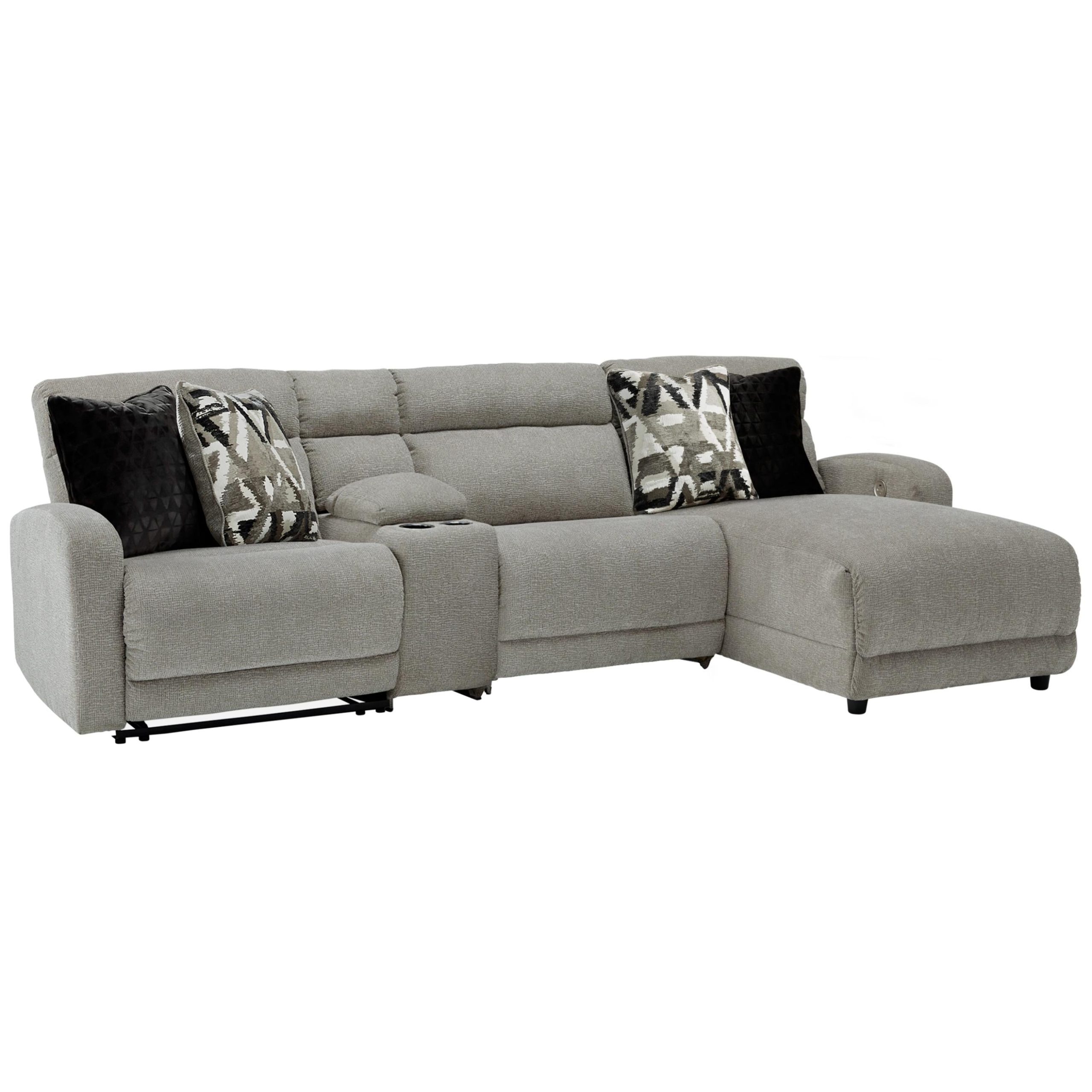 Signature Design by Ashley Colleyville Power Reclining Fabric 4 pc Sectional 5440558/5440557/5440546/5440597