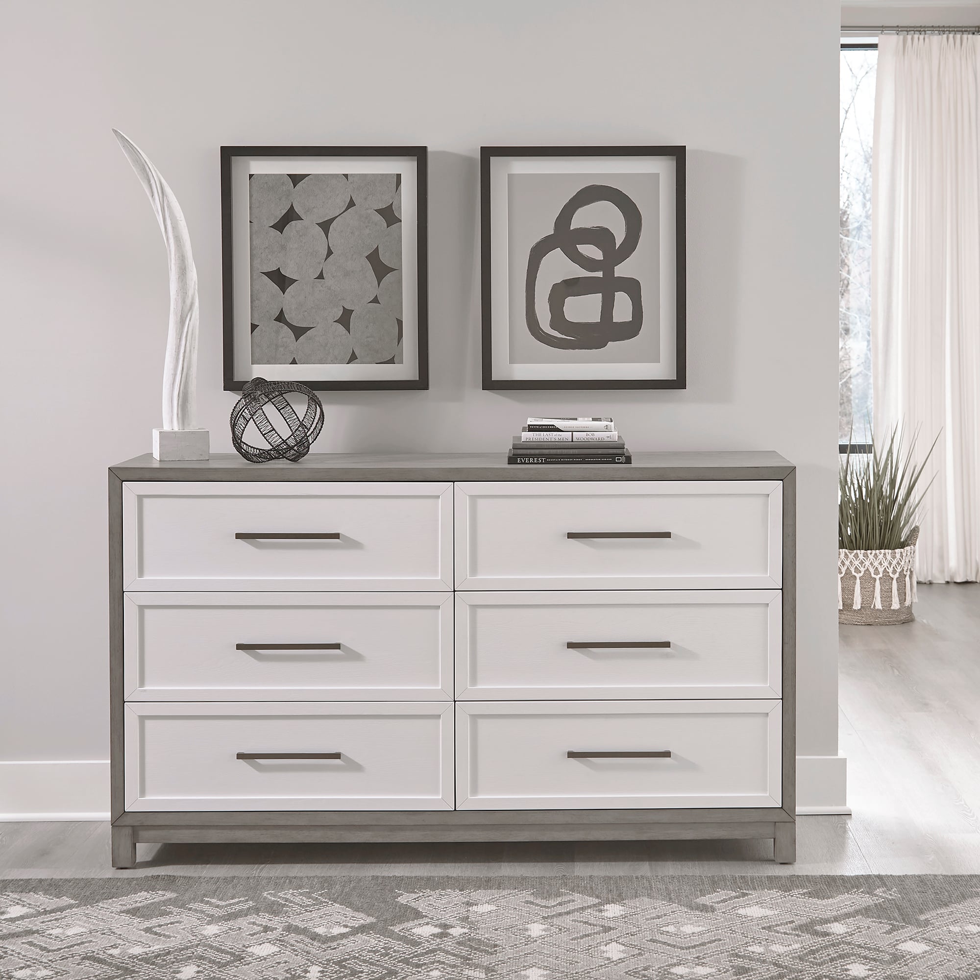 Modern Farmhouse 6-Drawer Dresser with Felt and Cedar-Lined Drawers