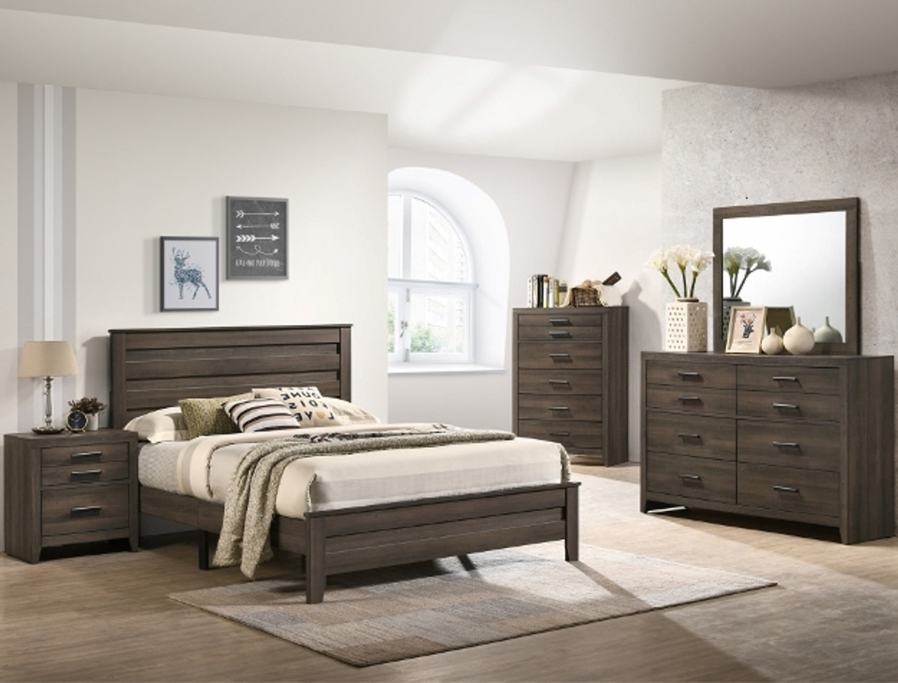 Marley Bedroom Set in Brown