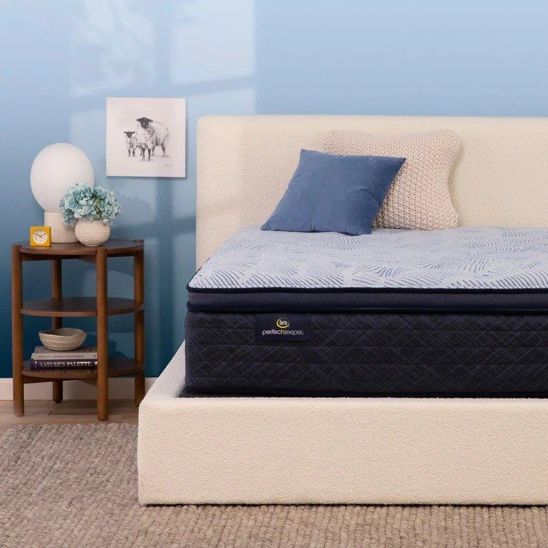 Serta Perfect Sleeper Innerspring Mattress Blue Lagoon Nights Plush Pillow Top – Twin XL 500301523-1020