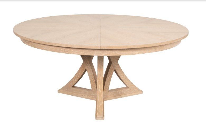 Sarreid Jupe Casual Large Dining Table in Bleached Oak 54201-BO