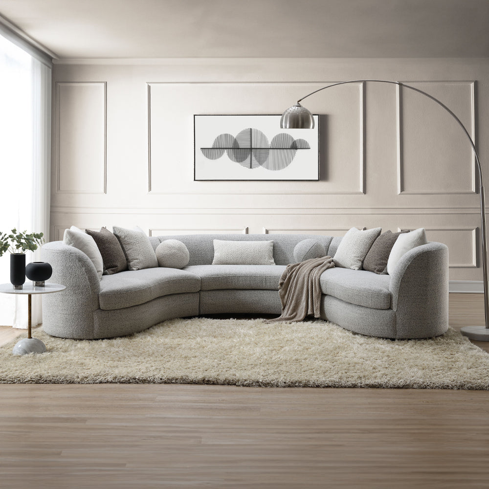 Ivria Sectional Sofa with 9 Pillows