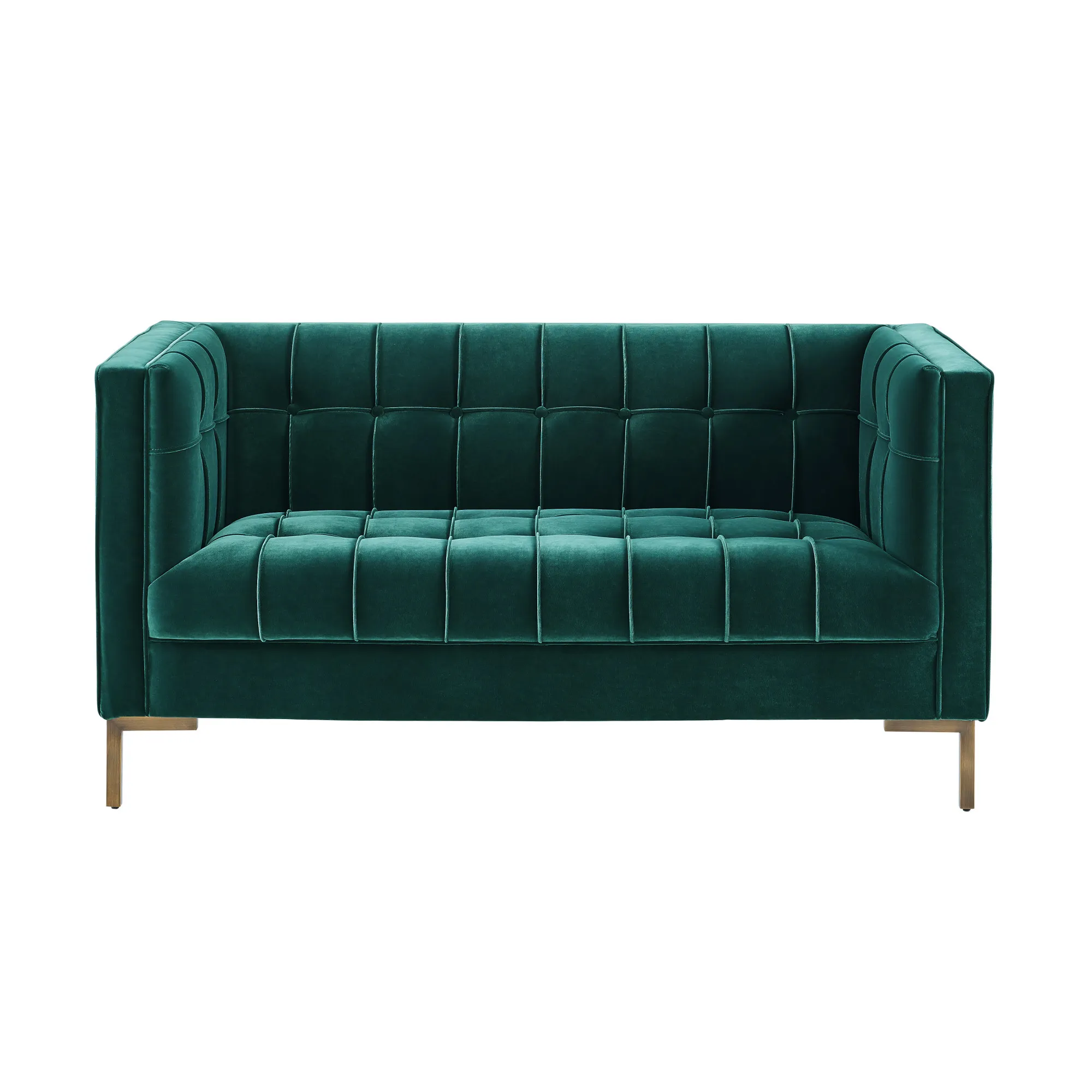 Isaac Green Velvet Loveseat