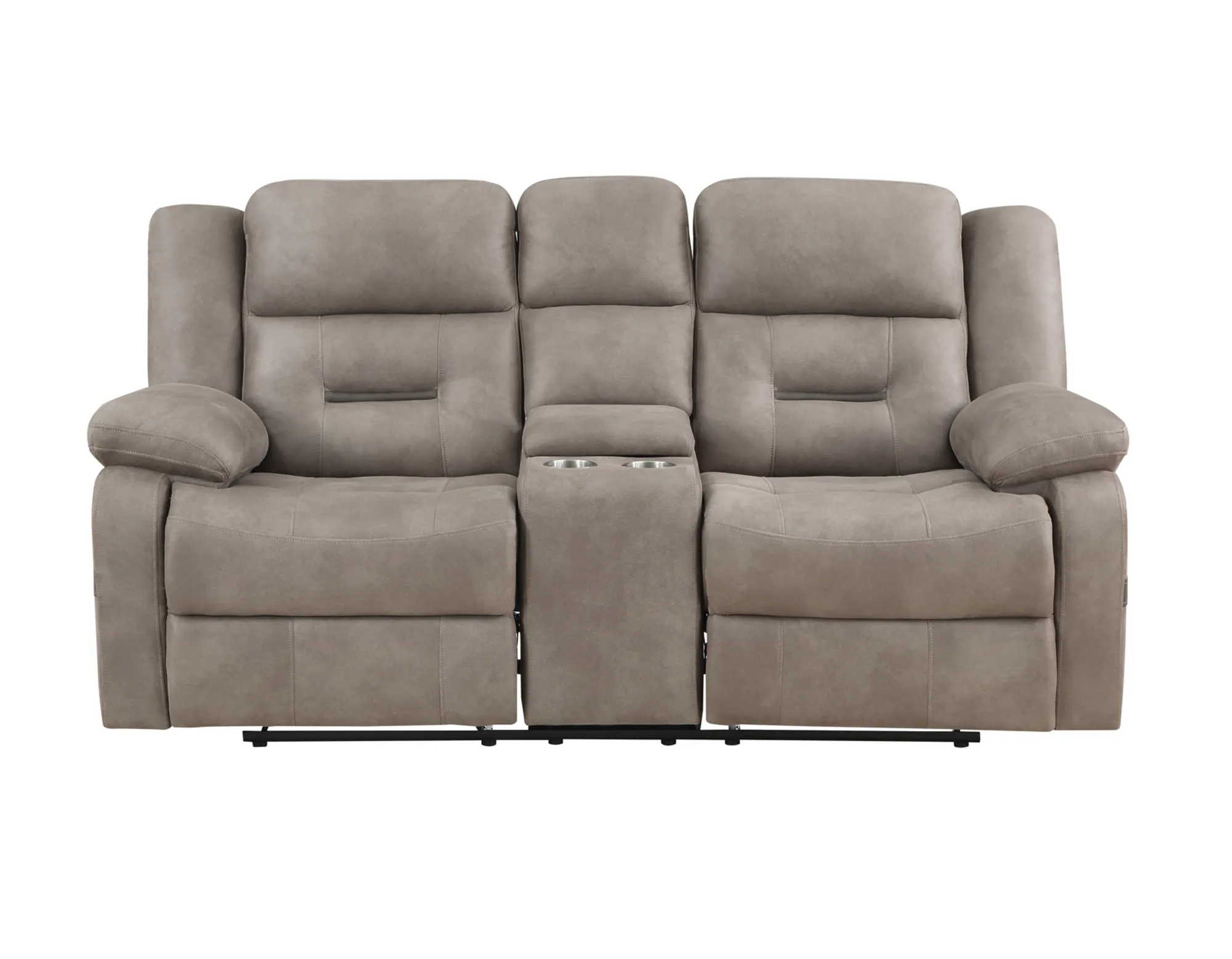 Abilene Manual Reclining Console Loveseat, Tan