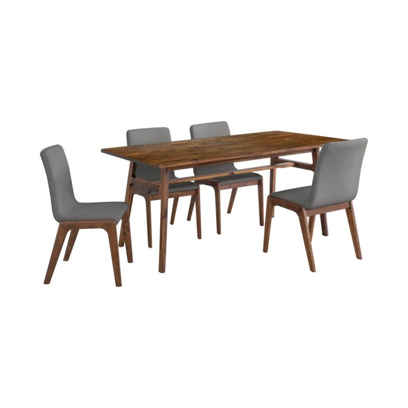 LH Home Remix 7pc Dining Set in Brown