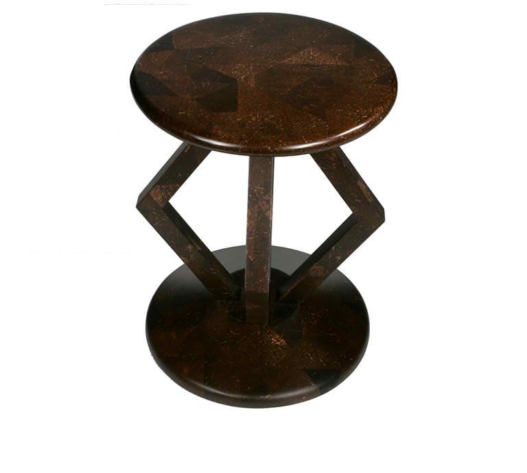 Indo Puri Dellis Cay Side Table in Natural Brown Coco