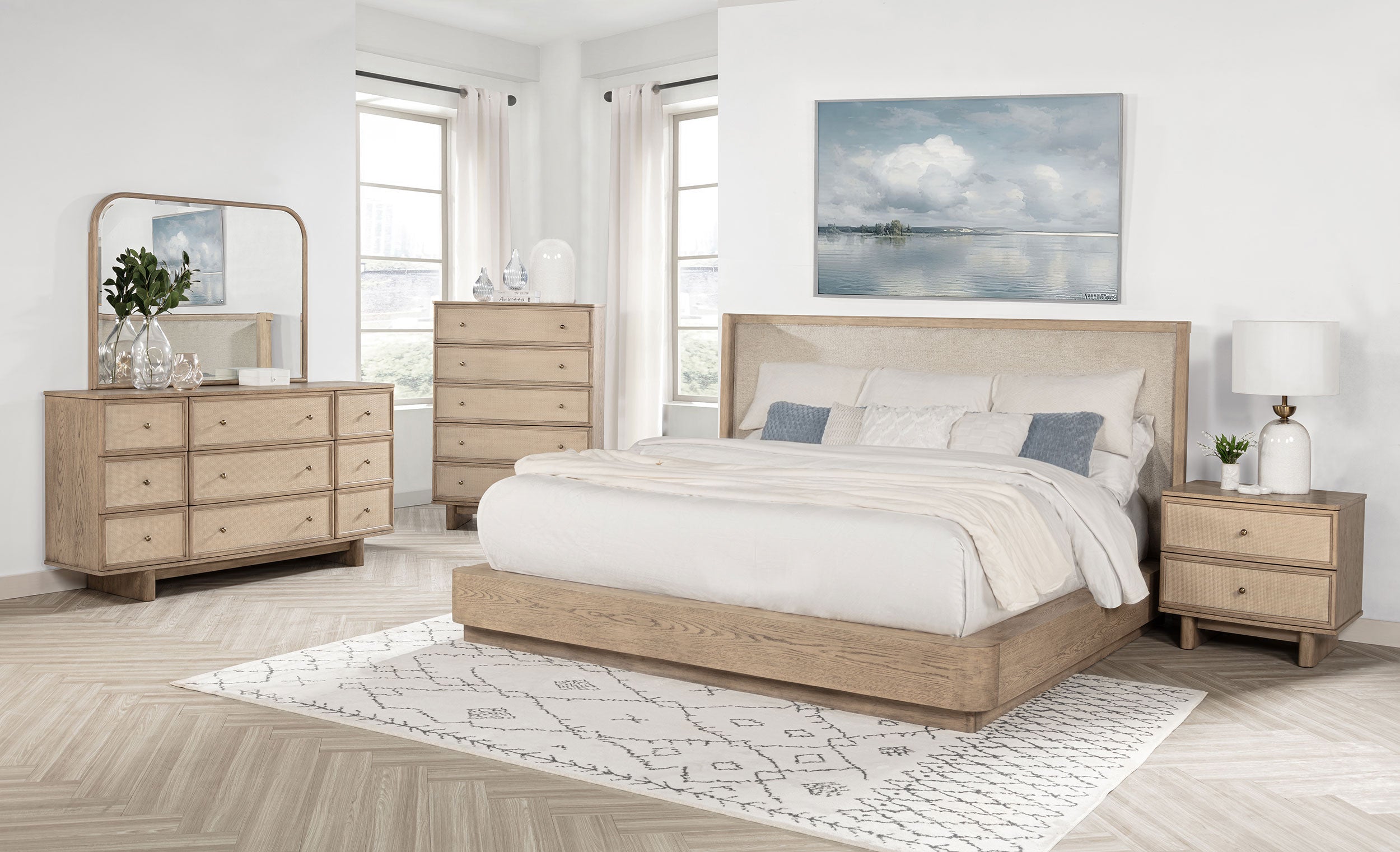 Kailani 5-piece California King Bedroom Set Beige Oak