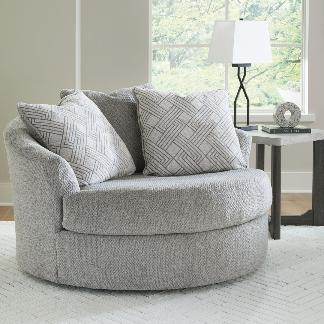 Ashley Casselbury Oversized Swivel Accent Chair – Cement