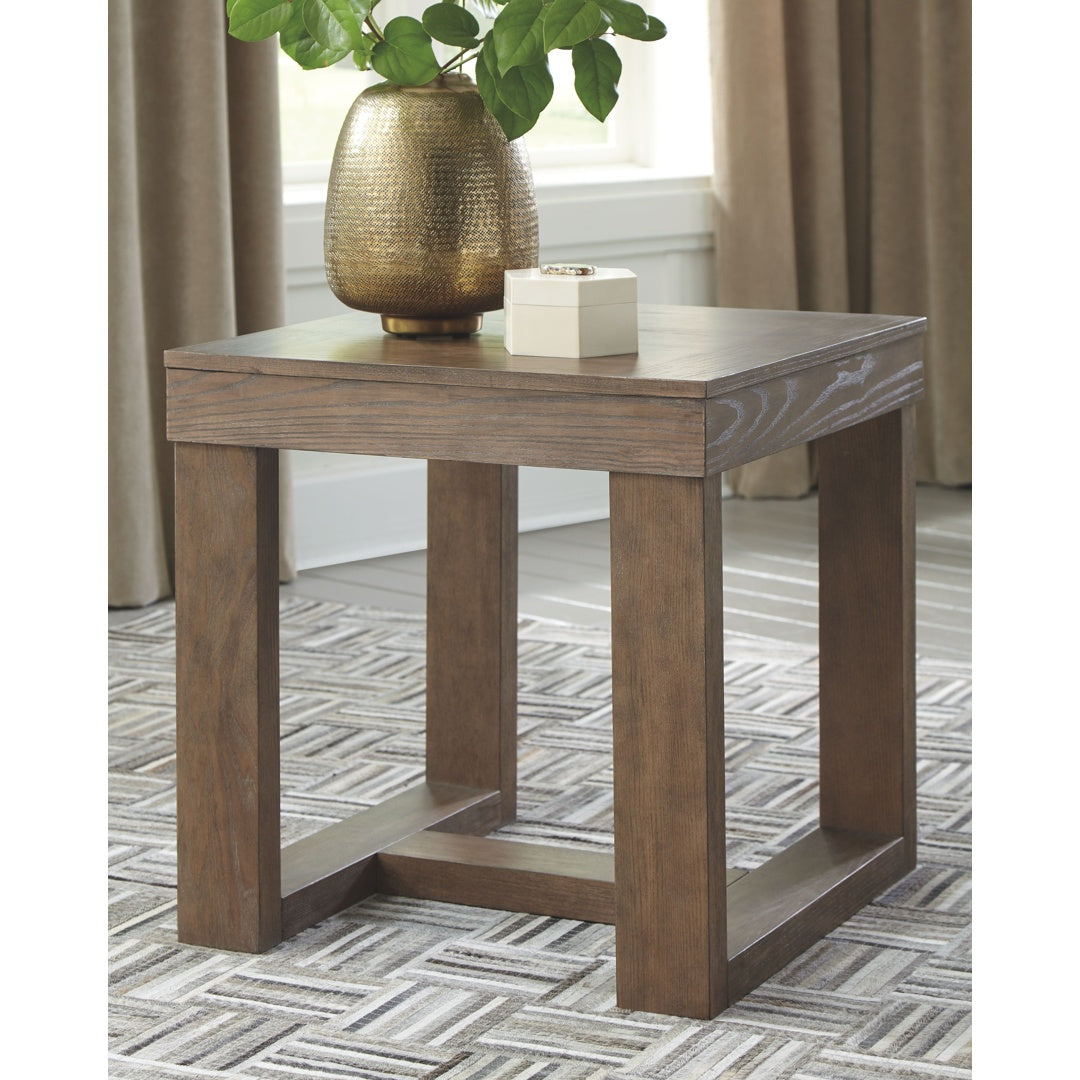 Ashley Cariton Square End Table – Gray