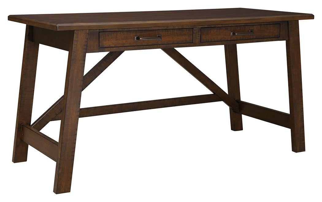 Ashley Baldridge Home Office Large Leg Desk – Rustic Brown