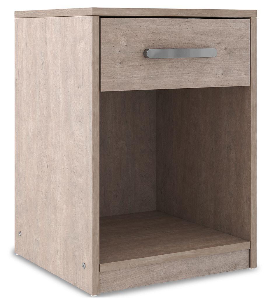 Ashley Flannia One Drawer Night Stand – Gray