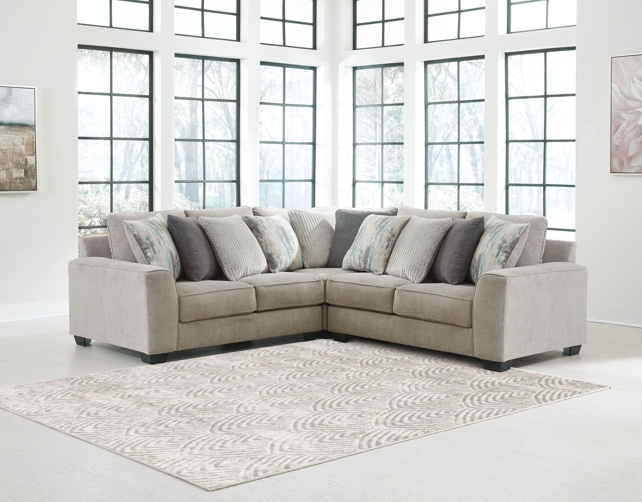 Ashley Ardsley – Pewter – Corner Loveseat 3 Pc Sectional