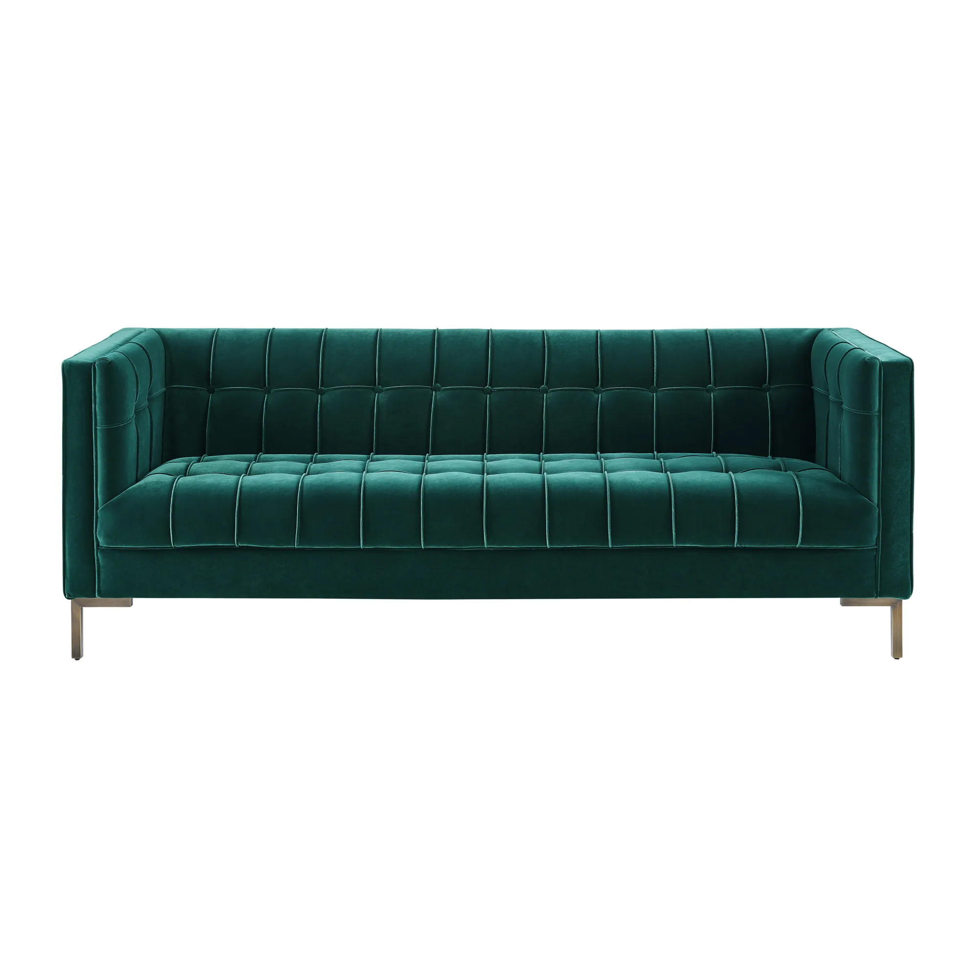 Isaac Green Velvet Sofa